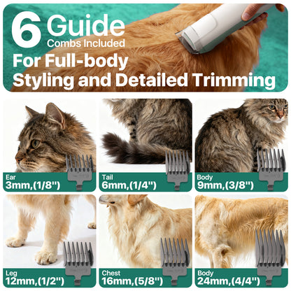 Buenkee Dog Grooming Vacuum Kit, 15000Pa Clipper, Shedding Brush, 2L, Green