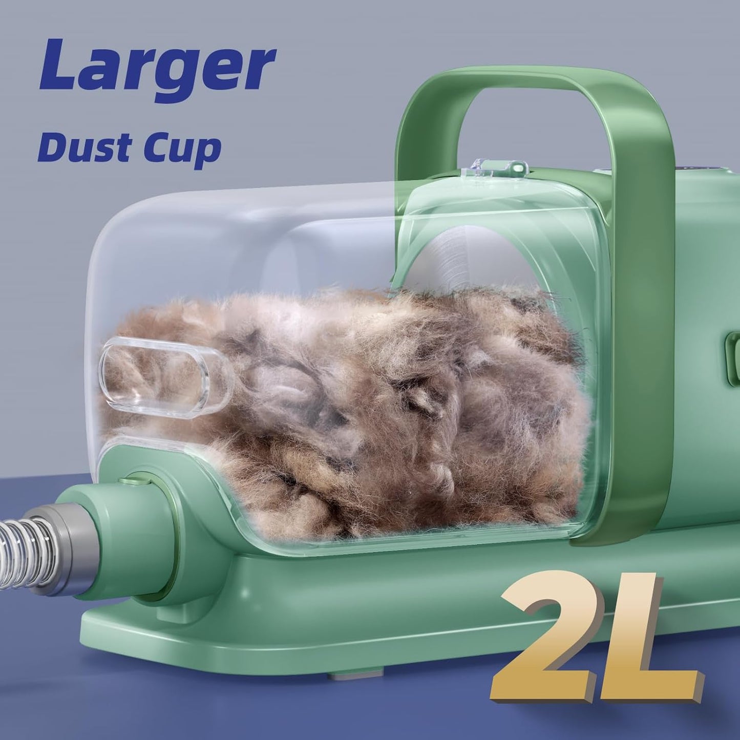 Buenkee Dog Grooming Kit with Pet Grooming Vacuum, Dog Clipper, Pet Grooming Shedding Brush, Cleaning Tool in 1, Low Noise Dog Vacuum for Dogs Cats