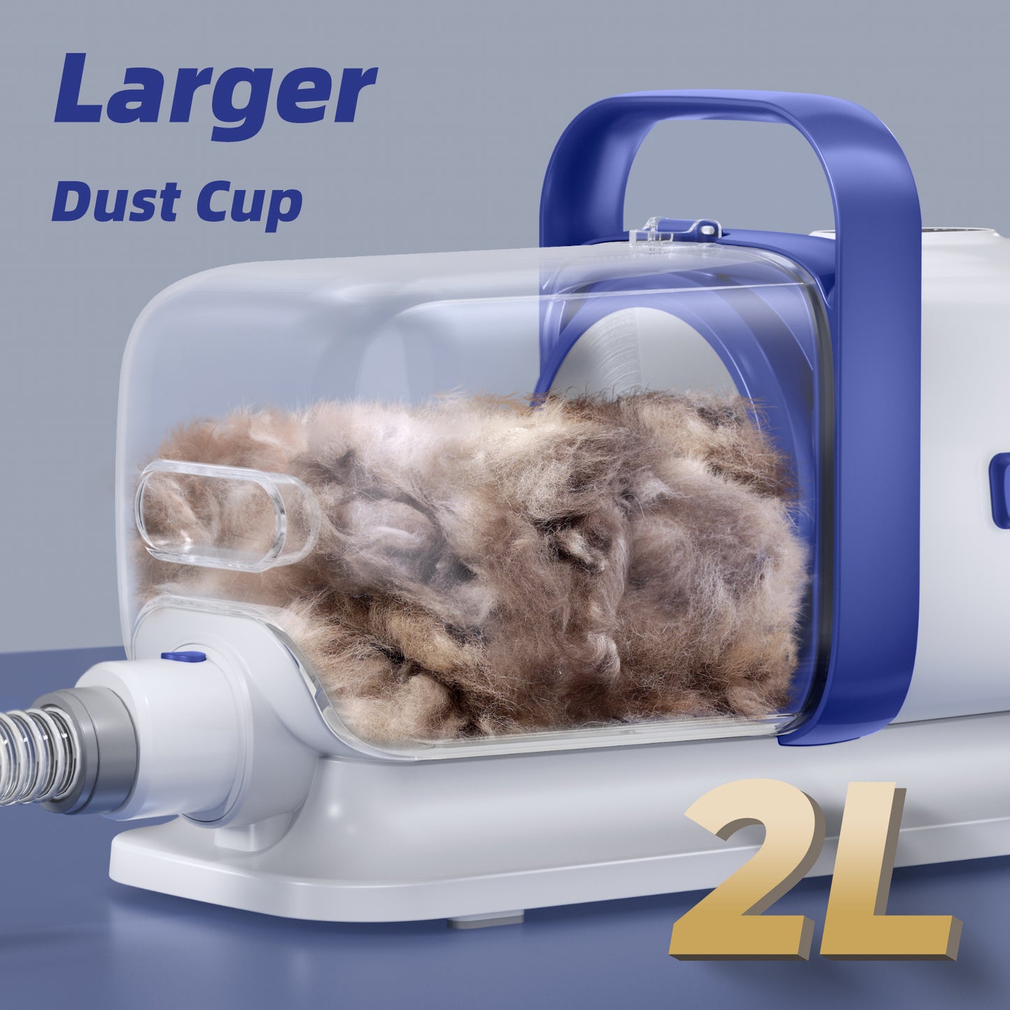 Buenkee Dog Grooming Kit with Pet Grooming Vacuum, Dog Clipper, Pet Grooming Shedding Brush, Cleaning Tool in 1, Low Noise Dog Vacuum for Dogs Cats