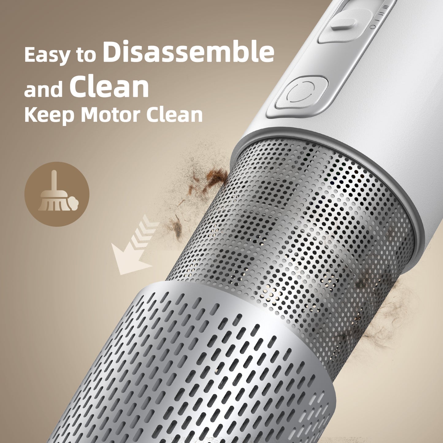 Buenkee Dog Blow Dryer for Pet Grooming Handheld Lightweight Dog Cat Hair Dryer 3 Speeds 4 Temp, Portable 3HP High Velocity Pet Blower Quiet Dryer for Travel Campaign Home, with 3 Nozzles